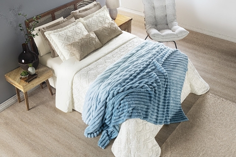 Cobertor Ultrasoft Fluffy Queen Acqua