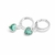 AROS CORAZON CUBIC VERDE 1,3 CM ACERO BLANCO (A33245C)
