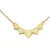 CADENA Y CORAZONES CON CUBIC 45 A 50 CM ACERO DORADO (C28215)