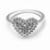 ANILLO CORAZON CON MICROPAVE ACERO BLANCO (197)