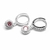 AROS CUBANO ITALIANO CUBIC ROSA 1,3 CM ACERO BLANCO (A20436)