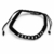 PULSERA HILO NEGRO CON PUNTO DE LUZ REGULABLE ACERO QUIRURGICO (P33838A)