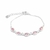 PULSERA GOTAS CUBIC ROSA 17 A 21 CM (P45674)
