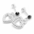 AROS ABRIDORES CUBIC CORAZON CON BOLITAS ACERO BLANCO (A34218)