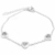 PULSERA CORAZONES CON CUBIC 18 A 23 CM ACERO BLANCO (P29649C)