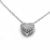 CADENA Y CORAZON CON MICROPAVE 45 A 50 CM ACERO BLANCO (C28195)