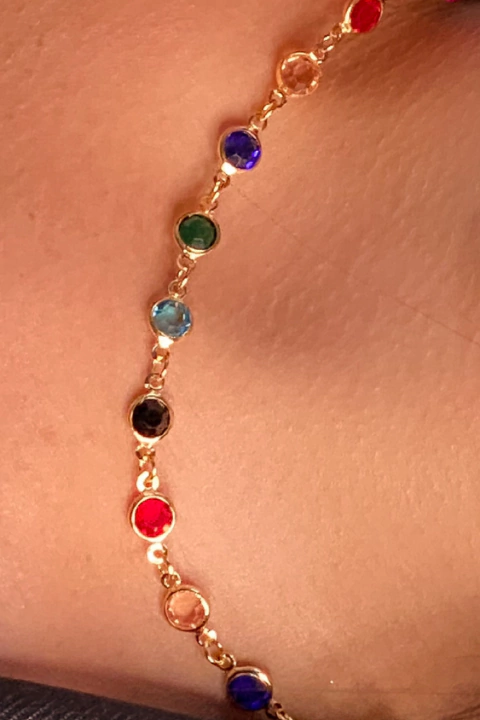 Choker Folheado Dourado Esferas Colors