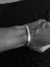 Bracelete liso com pedra branca 5mm na internet