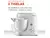 Batedeira Planetária Mondial Branco e Inox 700W - Premium 12 Velocidades - comprar online