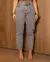 Calça Jeans Mom Feminina Cintura Alta 24725 Cinza - Hipermercado Compre Fácil