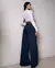Calça Jeans Wide Leg Feminina Relaxed Cintura Baixa 29909 Black Blue na internet