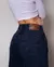 Calça Jeans Wide Leg Feminina Relaxed Cintura Baixa 29909 Black Blue - loja online