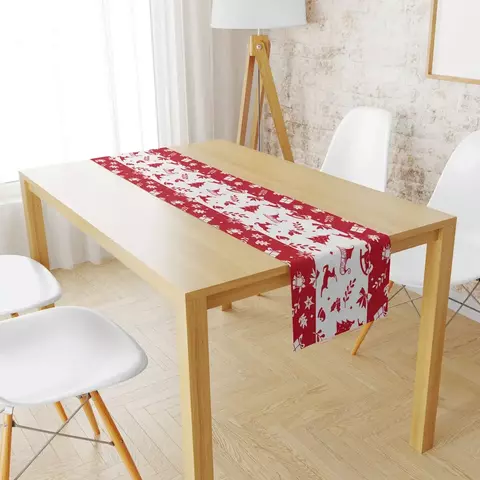 Trilho de Mesa de Natal Multi Elementos Natalinos 1.45m x 45cm Único - comprar online