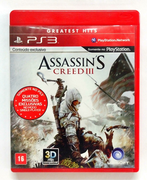 Jogo Assassin's Creed III (Greatest Hits) - PS3