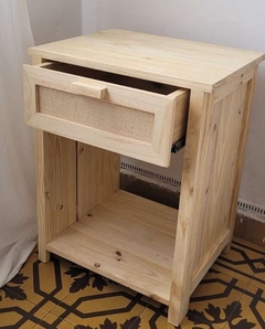 Mesa de luz c. cajón fibras naturales ''Sicilia''