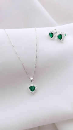 Conjunto Cravejado - Cor Verde