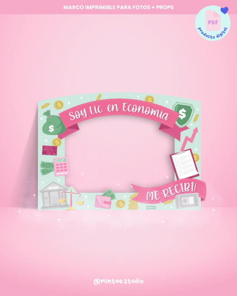 Marco para fotos Imprimible Lic. en Economía - comprar online