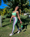 Legging Plenitude Cinza/Mint - comprar online