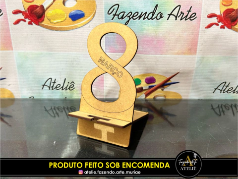 PORTA CELULAR DIA DA MULHER 15X7,5 - MDF CRU - comprar online