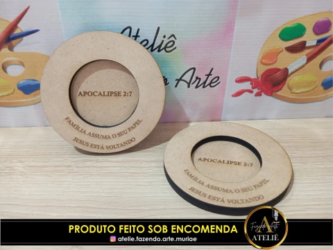 Base Circular 11x11 cm MDF cru - comprar online