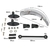 Grande Angular Motocicleta Espelho Retrovisor, pára-brisa, Blind Spot Mirror, H
