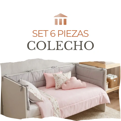 Set 6 Piezas Colecho/Catre | Rosa