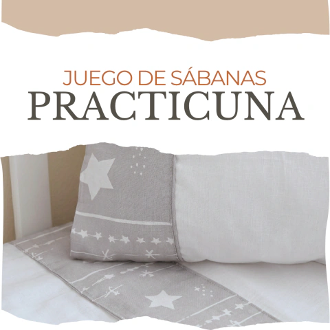 Sábanas Practicuna - Estrellas Gris