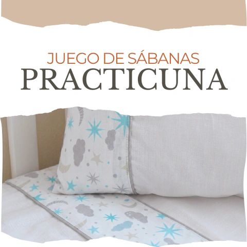 Sábanas Practicuna - Lunas Aqua