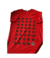 Camiseta hombre roja con estampado de estrellas negras