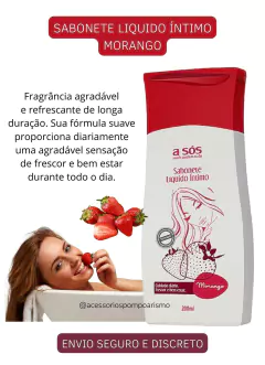 SABONETE LÍQUIDO ÍNTIMO MORANGO