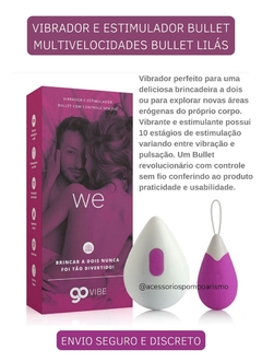 VIBRADOR E ESTIMULADOR BULLET MULTIVELOCIDADES BULLET LILÁS