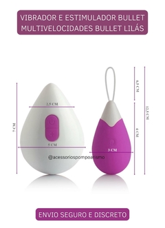 VIBRADOR E ESTIMULADOR BULLET MULTIVELOCIDADES BULLET LILÁS - comprar online