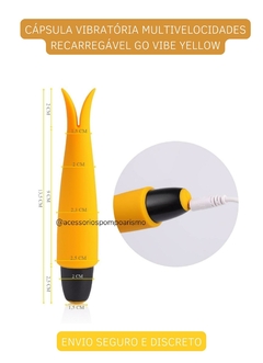 CÁPSULA VIBRATÓRIA MULTIVELOCIDADES RECARREGÁVEL GO VIBE YELLOW - comprar online