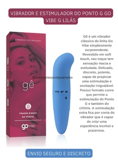 VIBRADOR E ESTIMULADOR DO PONTO G GO VIBE G LILÁS