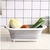 Tabla Picar Verduras Canasta Pileta Plegable Silicona c/tapon 40X30 CM