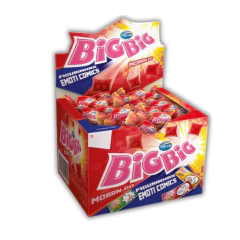 Caixa Chiclete Big Big Sabor Morango c/ 90 uni