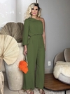 Conjunto blusa nula manga longa e calça