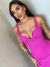 Vestido Feminino Longo Malha Canelada com Ziper no Decote - comprar online