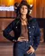 Jaqueta Jeans Cléo – Curta com Bolsos, Azul Escuro