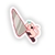 Sticker gatito cutucuchillo blanco