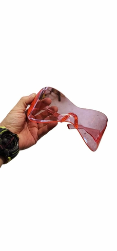 Gafas de sol futuristas para hombres y mujeres de gran tamaño envolvente escudo moda superhéroe - comprar en línea