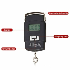Báscula Digital de bolsillo para equipaje, 1 piezas, 50kg, gancho de peso para pesca, - comprar en línea