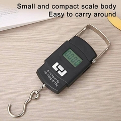 Báscula Digital de bolsillo para equipaje, 1 piezas, 50kg, gancho de peso para pesca,