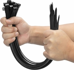 cinchos Negro Bridas Plastico Grandes, 500mm x 9mm, Bridas de Plastico Autobloqueantes, 80 KGS