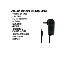 Eliminador Cargador Corriente Adaptador 12v 1a Bocinas 5mm - comprar en línea