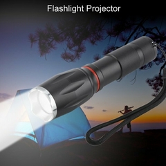 Linterna portátil T6 + COB LED de bolsillo pequeña impermeable con zoom telescópico linterna de 4 - SAAVEDRA NOVEDADES