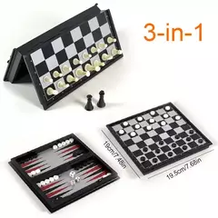 3-en-1 Ajedrez Magnético, Damas y Backgammon en internet