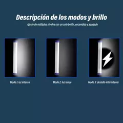 Lampara Recargable Portátil Led Luces De Emergencia 32cm - SAAVEDRA NOVEDADES