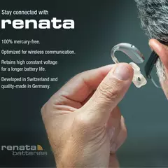 6 Pilas Auditivas (zinc) Renata, Numero 13 1.45 V 6pilas