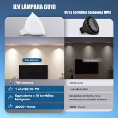 Ilv Foco Led Mr16 Dimeable 7w Blanco 700 Lumens Lampara 10pz - tienda en línea